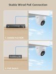 ANNKE C800 8MP 4K Ultra HD Outdoor PoE Security Camera, Smart Human/Vehicle Detection, Smart Dual Light, Built-in MicroSD Card Slot for 24/7 Audio Recording