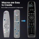 SofaBaton U2 Universal Remote with APP, Long Range Infrared for Remote Control TV, All in One Universal Remote Control Compatible for Smart TVs/DVD/STB/Projector/Streaming Players/Blu-ray