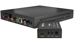 WyreStorm HDMI over CAT5/6 HDBaseT Extender Set with Integrated 2.1 Audio Amplifer Kit (70m/230ft)