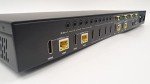 FOURKAY 4x4 4K over Cat6/7 Ethernet Matrix Switch with 4 Receivers. HDBasT. 150m range. 4K -> 1080p downscaling. Audio Extraction. 1U rack mountable.