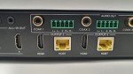 FOURKAY 4x4 4K over Cat6/7 Ethernet Matrix Switch with 4 Receivers. HDBasT. 150m range. 4K -> 1080p downscaling. Audio Extraction. 1U rack mountable.