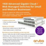 HPE Networking Instant On Switch Series 1930 8-Port Gb Smart-managed Layer 2+ Ethernet Switch with PoE | 8x 1G | 2x SFP | 8x CL4 PoE 124W | UK Cord (JL681A#ACC)