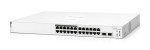 Aruba Instant On 1830 24-Port Gb Smart-Managed Layer 2 Switch with PoE | 24x 1G | 2X SFP | 12x CL4 PoE (195W) | Fanless | EU Cable (JL813A#ABB)