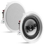 Acoustic Audio CSic83 in Ceiling 8" Speaker Pair 3 Way Home Theater Speakers