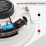 Herdio 6.5" 4 PCS 600 Watts Ceiling Bluetooth Speakers Home recessed Ceiling Speaker System perfect for, Kitchen,Bedroom,Bathroom,Covered Patio