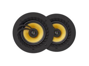 Lithe Audio All-In-One 6.5" Bluetooth Speaker Pair (Master & Passive - 03201), 50W RMS Class D Amplifier, Voice Control, Perfect for Kitchens, Living Rooms & Bedrooms
