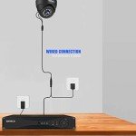 SANSCO HD CCTV Security Camera System, 8 Channel 5MP DVR with (4) 2MP In/Outdoor Dome Surveillance Cameras, 1TB Hard Drive (Vandal-Proof, Continuous/Motion Recording, Rapid USB Backup, Remote Access)