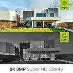 【Work with Alexa】SANNCE Wireless CCTV Camera System, 8CH 5MP NVR, 4X 3.0MP Outdoor Security IP Cameras with P2P, One-Way Audio, Dual WiFi System, Human AI Motion Detection(1TB Hard Disk Pre-install)