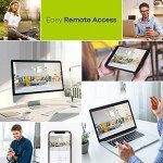【Work with Alexa】SANNCE Wireless CCTV Camera System, 8CH 5MP NVR, 4X 3.0MP Outdoor Security IP Cameras with P2P, One-Way Audio, Dual WiFi System, Human AI Motion Detection(1TB Hard Disk Pre-install)