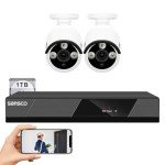 SANSCO 8CH POE Security Camera System with 1TB