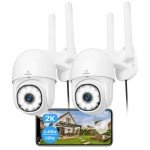 2K PTZ Wireless Security Cameras with AI Detection