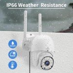 2K PTZ Wireless Security Cameras with AI Detection