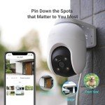 EZVIZ 2-Pack 360° Outdoor WiFi Security Cameras