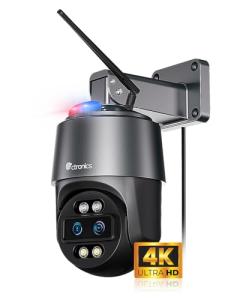4K Outdoor Security Camera with Dual-Lens Zoom