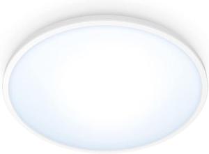 WiZ Superslim Tunable White Ceiling Light [16W - White] WiFi Connected LED Lighting for Livingroom, Bedroom, and Home.