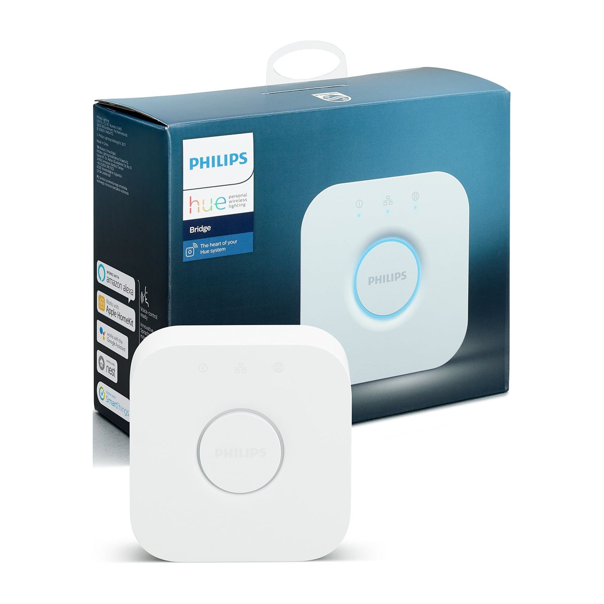 Philips Hue Smart Lighting Hub - Compatible with Alexa, Apple HomeKit, Google