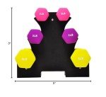 Colorful Hex Shape Neoprene Dumbbell Weights – Set of 2