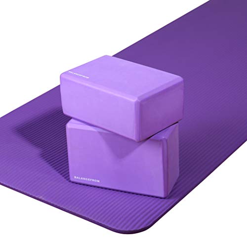 Purple Anti-Tear Yoga Mat with Carrying Strap