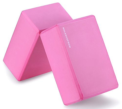 Set of 2 High-Density Yoga Blocks - Pink