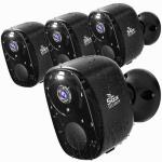 ELECCTV Security Cameras Wireless Outdoor 4pack, 2K Battery Powered Camera for Home Security with IP65, SD/Free Cloud Storage, No Monthly Fee, AI Motion Detection, Color Night Vision, 2-Way Audio