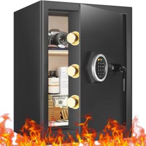 Large Fireproof Waterproof Safe Box with LED Light