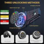 Large Fireproof Waterproof Safe Box with LED Light