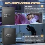 Large Fireproof Waterproof Safe Box with LED Light