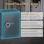 Large Fireproof Waterproof Safe Box with LED Light
