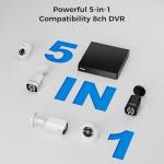 Hiseeu 8-Channel 5MP Outdoor Security Camera System
