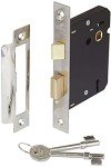 Nickel-Plated Mortice Door Lock & Handles Set