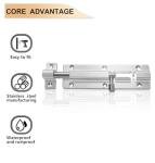 Gate Lock Stainless Steel, for Garage, Barn or Shed Doors (6inch 1pcs)