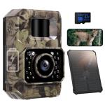 MAXDONE Wildlife Camera WiFi Bluetooth with APP, 48MP 30FPS Solar Trail Camera with Night Vision Activated Waterproof IP66, 0.1s Trigger Speed, Built-in Battery Rechargeable for Wildlife Monitoring