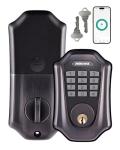 MENDOCK UF01 GreenShield Touch-Control Keyless Entry Door Lock with Smartphone Control, Fits Standard Door Thickness (1-3/8′′ and 2-1/5′′), Weatherproof, Guest Activity, App Controll (Venetian Bronze)