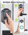 MENDOCK UF01 GreenShield Touch-Control Keyless Entry Door Lock with Smartphone Control, Fits Standard Door Thickness (1-3/8′′ and 2-1/5′′), Weatherproof, Guest Activity, App Controll (Venetian Bronze)