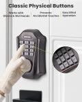 MENDOCK UF01 GreenShield Touch-Control Keyless Entry Door Lock with Smartphone Control, Fits Standard Door Thickness (1-3/8′′ and 2-1/5′′), Weatherproof, Guest Activity, App Controll (Venetian Bronze)