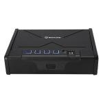 Brihard Portable Safe with Combination Lock, Security Case with Anti-theft Wire Rope for Travel, Car, Home, used for Valuables, Cash, Jewelry, Pistol, 24,5 x 16,5 x 4,7cm, 13POPISCOMB