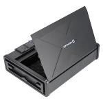 Brihard Portable Safe with Combination Lock, Security Case with Anti-theft Wire Rope for Travel, Car, Home, used for Valuables, Cash, Jewelry, Pistol, 24,5 x 16,5 x 4,7cm, 13POPISCOMB