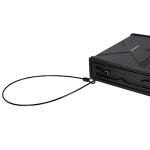 Brihard Portable Safe with Combination Lock, Security Case with Anti-theft Wire Rope for Travel, Car, Home, used for Valuables, Cash, Jewelry, Pistol, 24,5 x 16,5 x 4,7cm, 13POPISCOMB