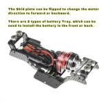 RampCrab Carbon Fiber Chassis Kit for SCX24, 7° Angled Skid, LCG Chassis Kit for Axial SCX24 C10, JLU, Bronco, Deadbolt