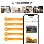 360° Indoor Security Camera with Night Vision and Audio