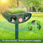 Solar Cat Repellent, Cat Deterrents Ultrasonic Animal Repeller, Outdoor Waterproof Pet Repellent with Motion Sensor for Farm Garden Yard Dogs Cats Birds Squirrels Deterrent