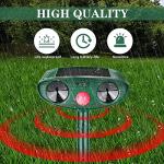 Solar Cat Repellent, Cat Deterrents Ultrasonic Animal Repeller, Outdoor Waterproof Pet Repellent with Motion Sensor for Farm Garden Yard Dogs Cats Birds Squirrels Deterrent