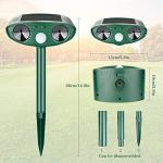 Solar Cat Repellent, Cat Deterrents Ultrasonic Animal Repeller, Outdoor Waterproof Pet Repellent with Motion Sensor for Farm Garden Yard Dogs Cats Birds Squirrels Deterrent