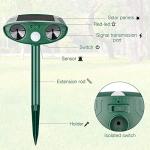 Solar Cat Repellent, Cat Deterrents Ultrasonic Animal Repeller, Outdoor Waterproof Pet Repellent with Motion Sensor for Farm Garden Yard Dogs Cats Birds Squirrels Deterrent