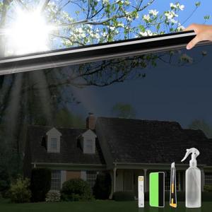 Lmlpt One Way Window Privacy Film with Free Tools Sun Blocking Window Tint for Home See Out Not in Daytime Privacy Film Room Darkening Anti UV Window Security Clings, Black, 15.75 Inch x 78.74 Inch