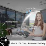 Lmlpt One Way Window Privacy Film with Free Tools Sun Blocking Window Tint for Home See Out Not in Daytime Privacy Film Room Darkening Anti UV Window Security Clings, Black, 15.75 Inch x 78.74 Inch