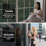 Lmlpt One Way Window Privacy Film with Free Tools Sun Blocking Window Tint for Home See Out Not in Daytime Privacy Film Room Darkening Anti UV Window Security Clings, Black, 15.75 Inch x 78.74 Inch