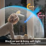 Lmlpt One Way Window Privacy Film with Free Tools Sun Blocking Window Tint for Home See Out Not in Daytime Privacy Film Room Darkening Anti UV Window Security Clings, Black, 15.75 Inch x 78.74 Inch