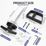 Gnellkoor 5½" Stem Shed Door Latch T-Handle Lock Kit with 4 Keys,Storage Barn Shed Door Hardware Lock Set