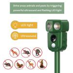 Ultrasonic Cat Repellent, Ultrasonic Solar Animal Repellent, Marten Deterrent, USB Charging, Waterproof, LED Light, Marten Repellent for Garden, Effective Against Cats, Dogs, Birds, Rats, Martens